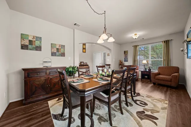 a view of a livingroom and dining room