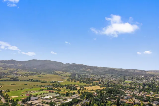 a view of city and mountain