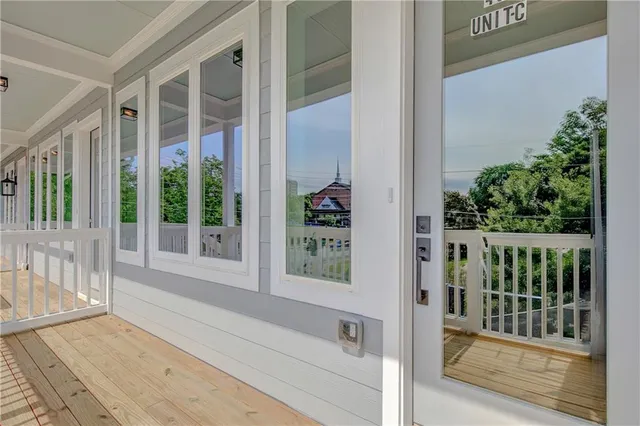 a view of entrance from balcony
