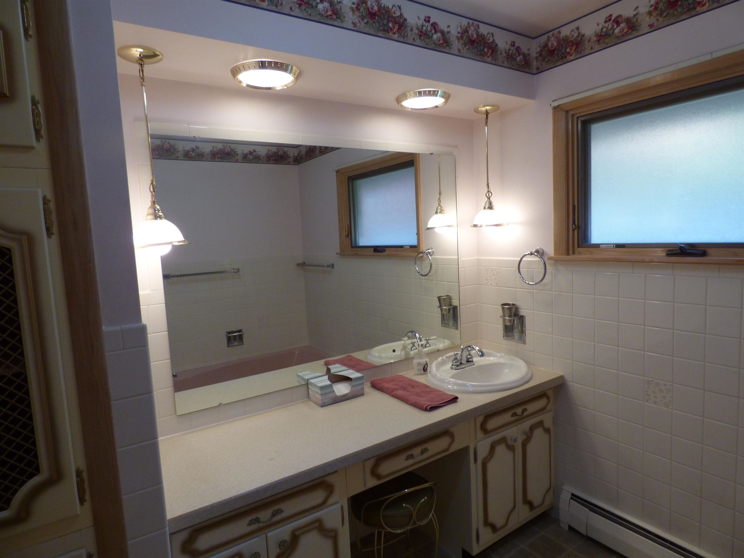 314 South Main Street Elizabeth, IL 61028 - Photo 34 of 43 a bathroom with a sink a mirror and a shower