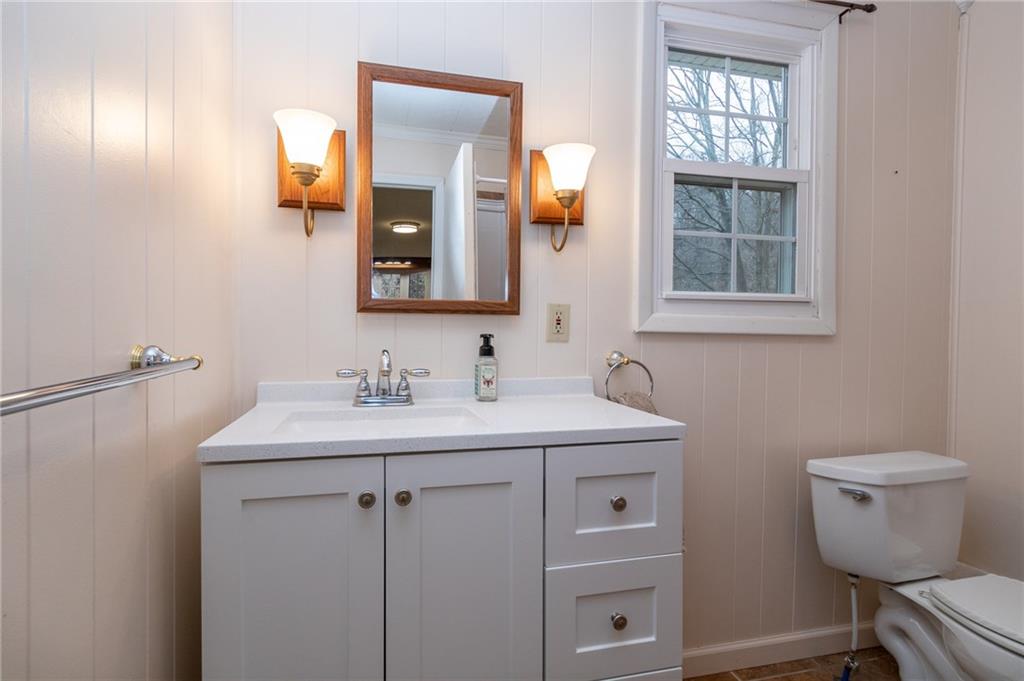 293 Upper Service Road Hookstown, PA 15050 - Photo 12 of 20 Full bath on main floor. Updated with new vanity, commode, bath/shower.