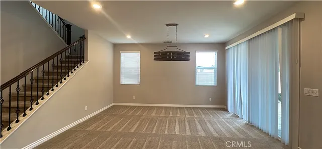 a view of hallway with stairs