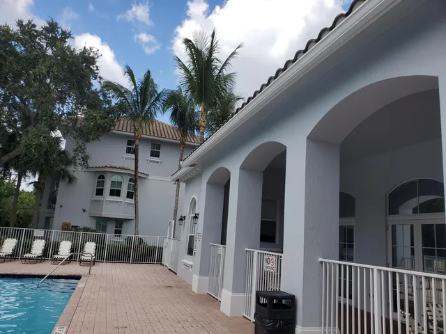 a porch with seating space and yard