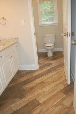 a bathroom with a sink and a toilet