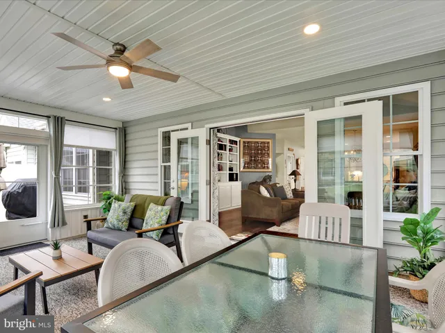 a view of a room with shelves