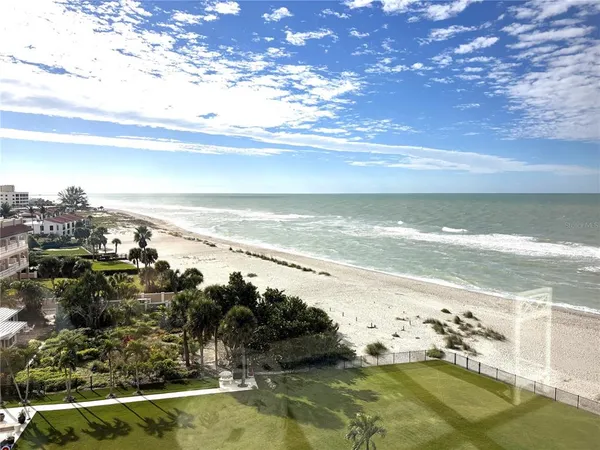 a view of an ocean and beach