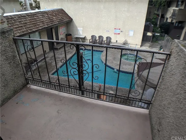 a backyard of a house with seating space