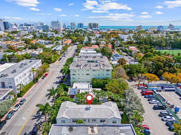 an aerial view of multiple house