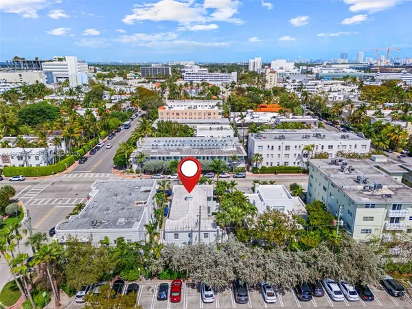 an aerial view of a city