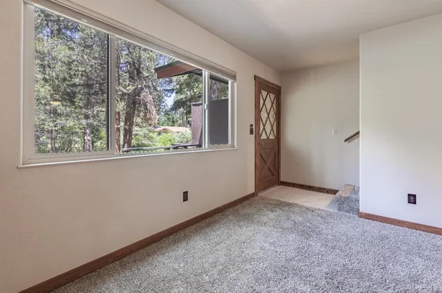 an empty room with a window