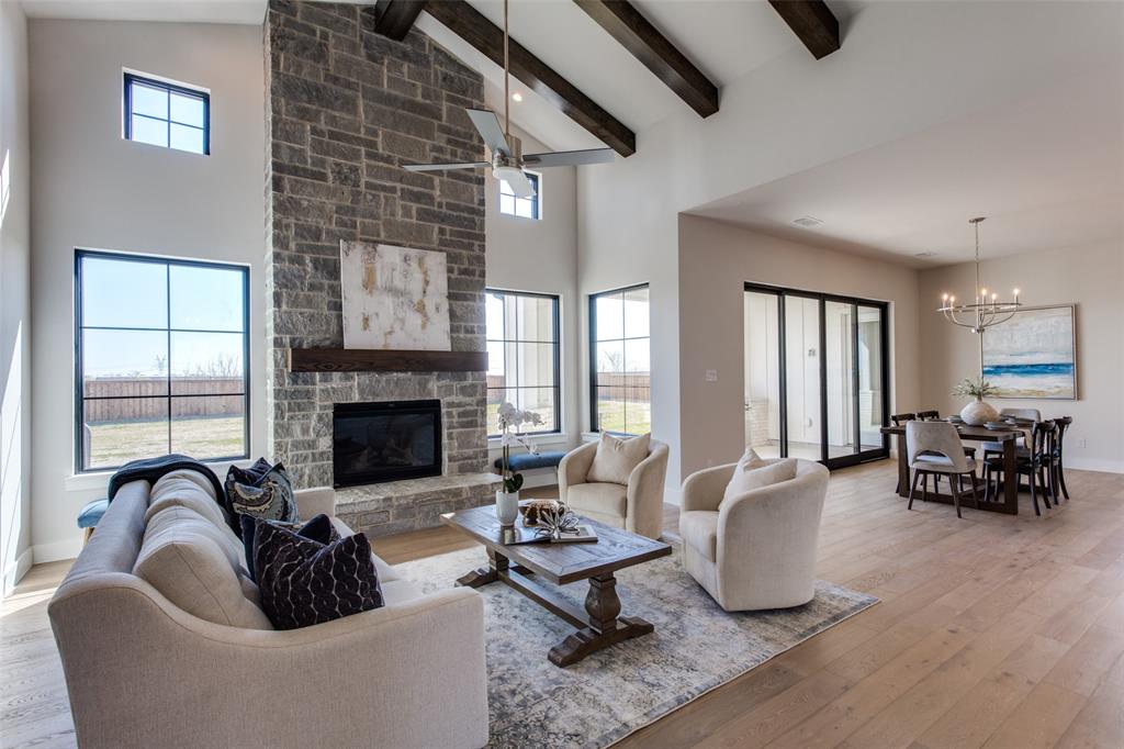 2116 Sicily Lane Haslet, TX 76052 - Photo 12 of 17 a living room with furniture fireplace and window
