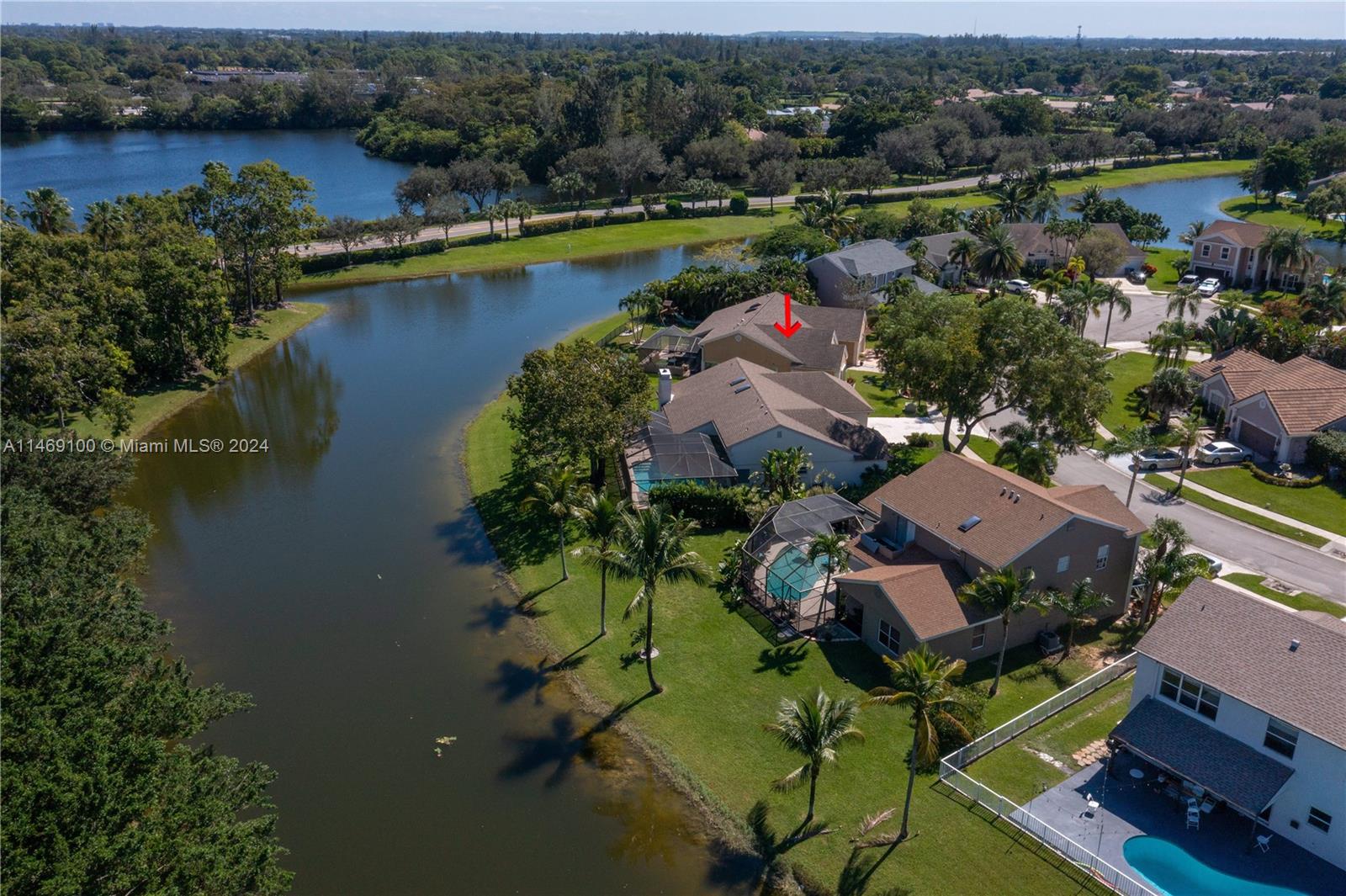 12083 Rockwell Way Boca Raton, FL 33428 - Photo 39 of 47 an aerial view of residential houses with outdoor space and lake view