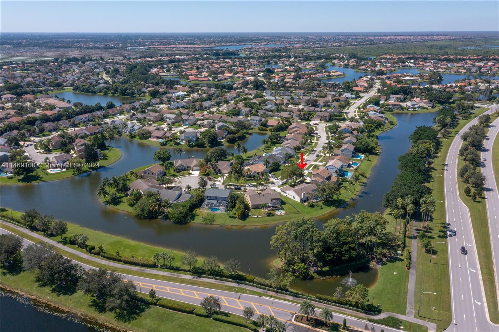12083 Rockwell Way Boca Raton, FL 33428 - Photo 45 of 47 an aerial view of a city with lots of residential buildings lake and ocean view