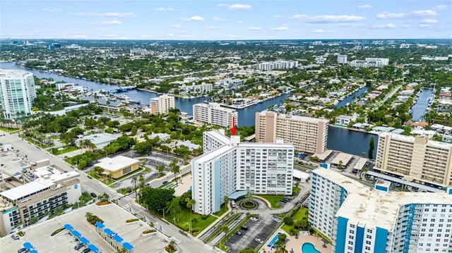 an aerial view of city