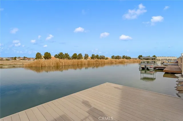 a view of a lake with outside space