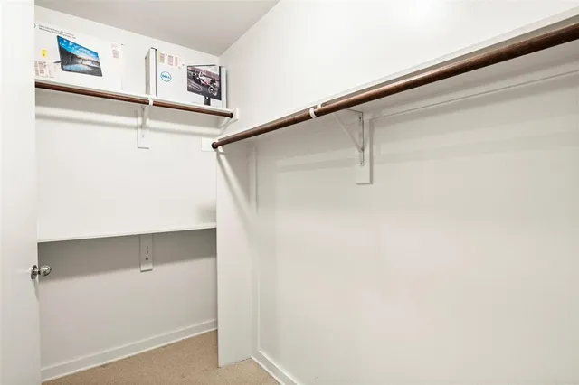 a close view of closet