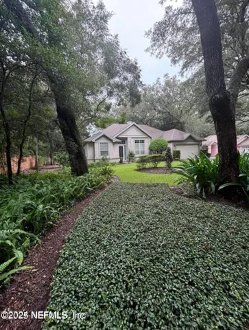 a house with a garden