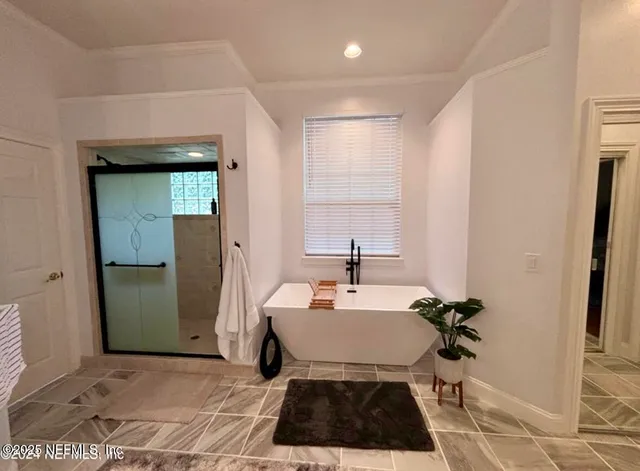 a room with a table and chairs