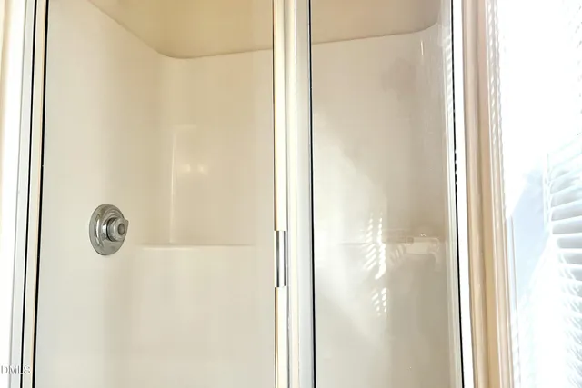 a close view of a bathroom