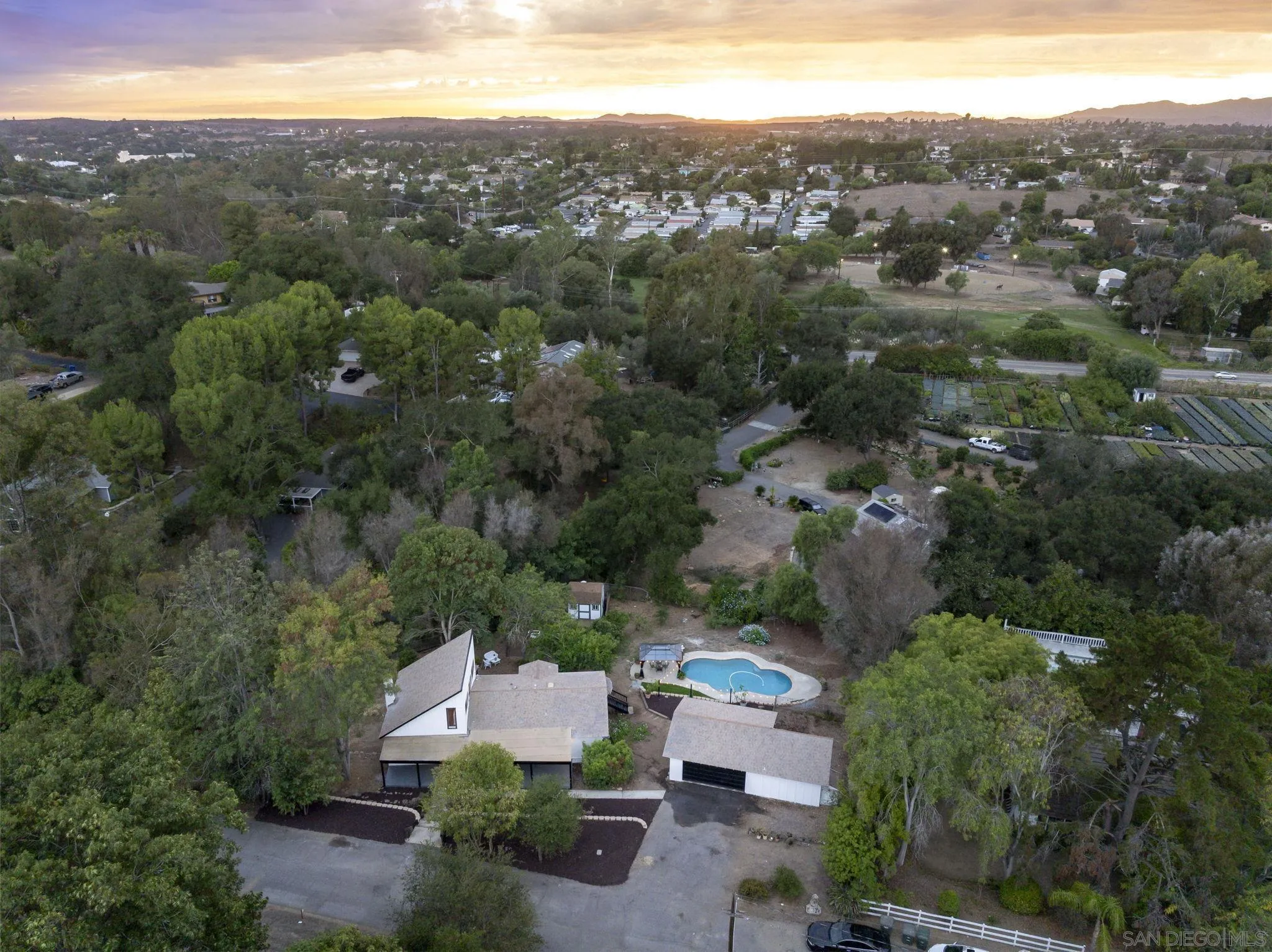 1590 Dorothea Avenue Fallbrook, CA 92028 - Photo 37 of 42 an aerial view of a city with lots of residential buildings