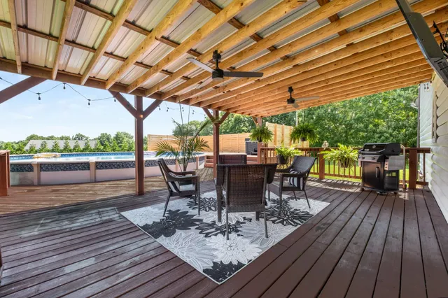 a view of a roof deck