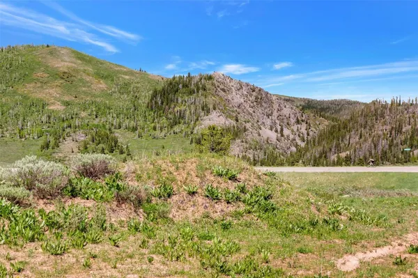 a view of an outdoor space with mountain view