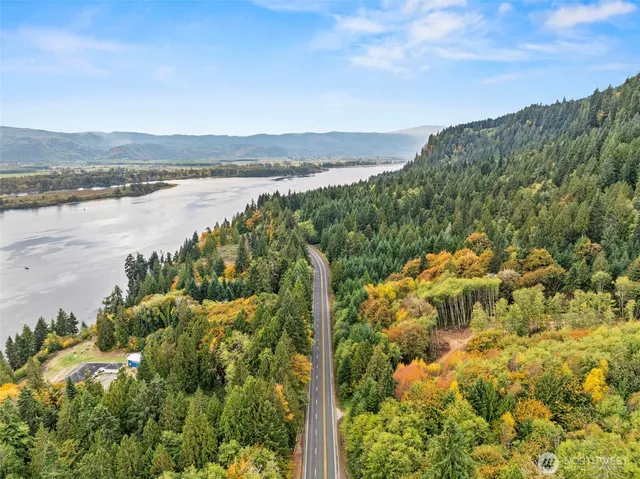 a view of lake with mountain