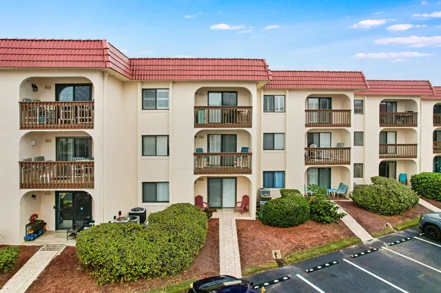 a front view of residential houses