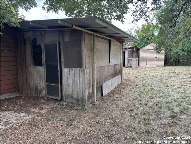 a backyard of a house