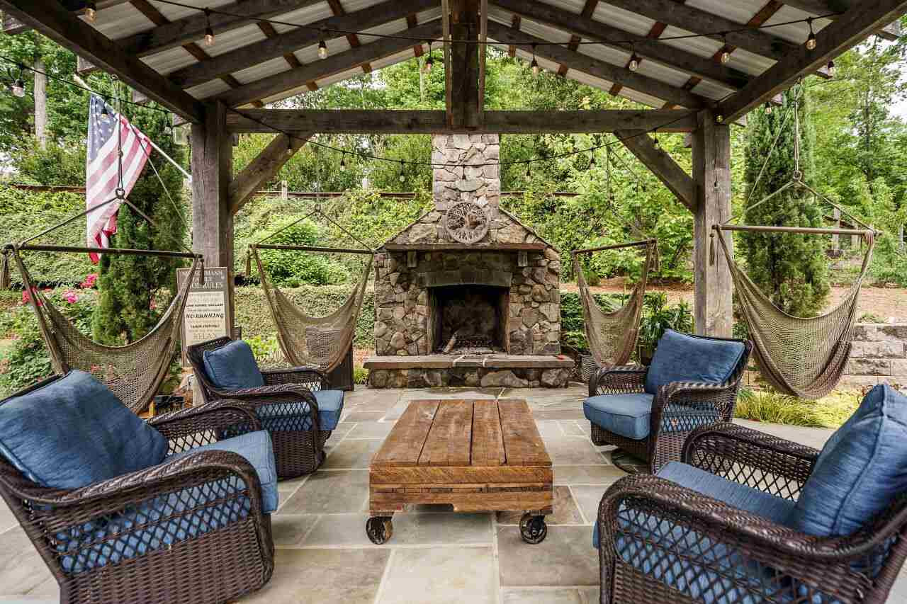 4709 Bountiful Lane Apex, NC 27539 - Photo 29 of 30 a living room with furniture and a fireplace