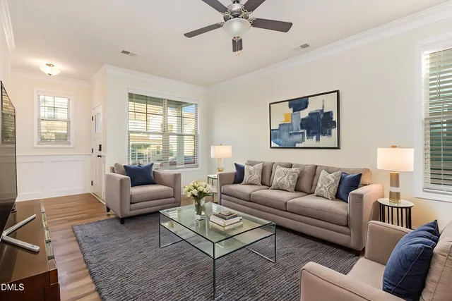 a view of a garden with a potted plant