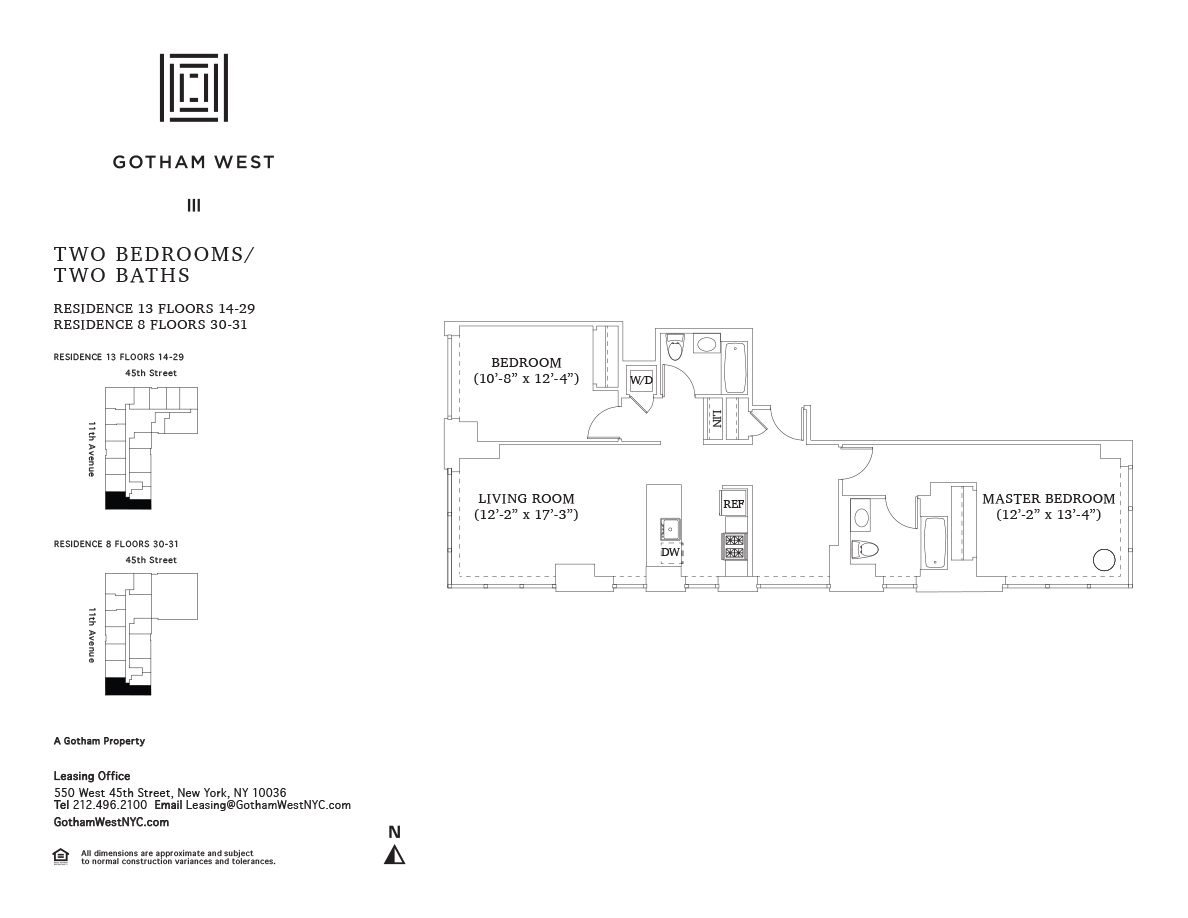 550 West 45th Street, Unit 2513 Manhattan, NY 10036 - Photo 22 of 22 a picture of a black and white wall