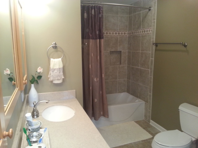 1718 Appleby Road Inverness, IL 60067 - Photo 8 of 24 a bathroom with a sink a toilet and shower