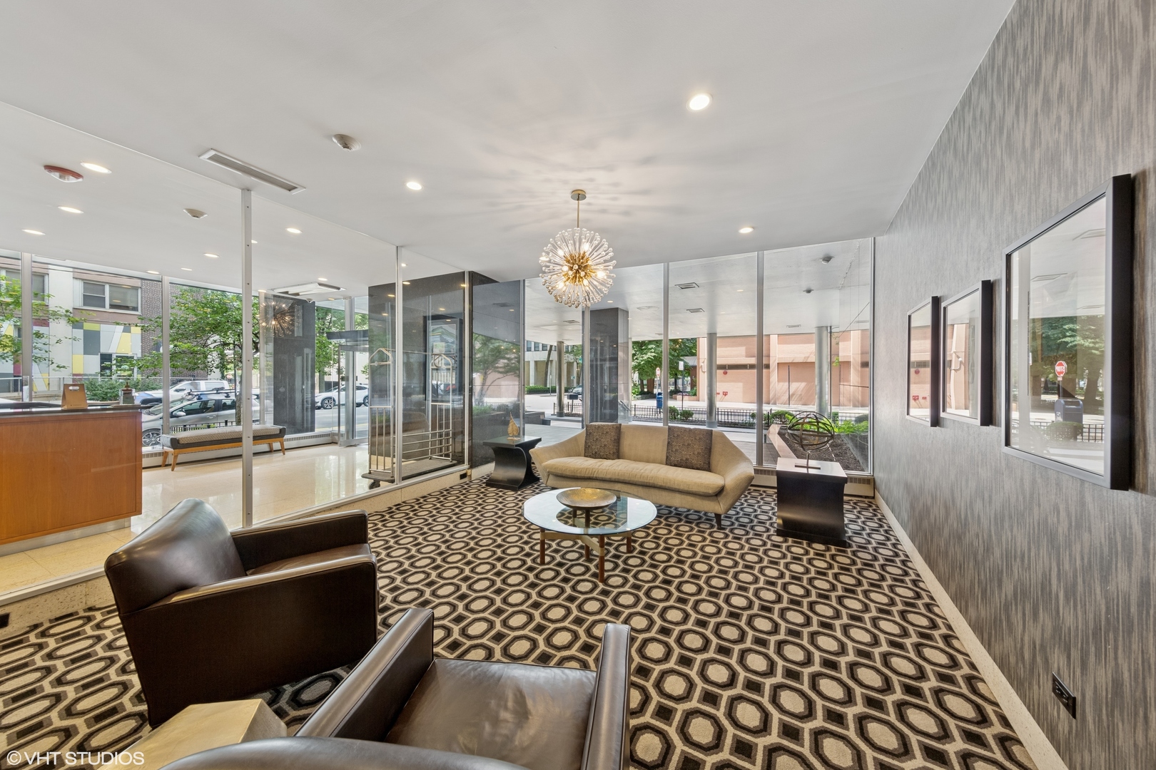 850 North Dewitt Place, Unit 18G Chicago, IL 60611 - Photo 21 of 23 a living room with furniture and a large window