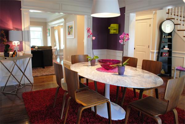 39 Thurston Lane Needham, MA 02492 - Photo 12 of 30 a view of a dining room with furniture and chandelier
