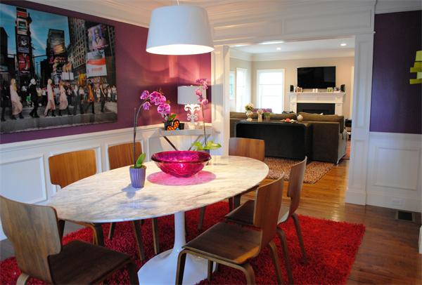 39 Thurston Lane Needham, MA 02492 - Photo 13 of 30 a view of a dining room with furniture and wooden floor