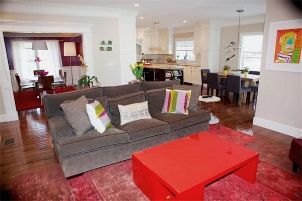39 Thurston Lane Needham, MA 02492 - Photo 19 of 30 a living room with furniture kitchen view and a large window