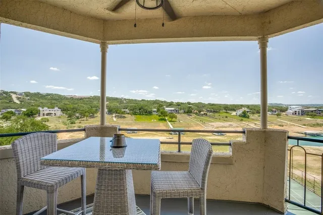 a view of an ocean from a balcony