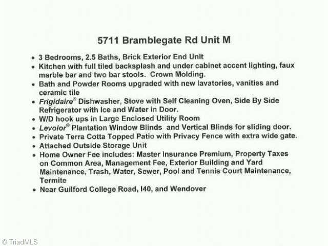 5711 M Bramblegate Road Greensboro, NC 27409 - Photo 9 of 9 Other.