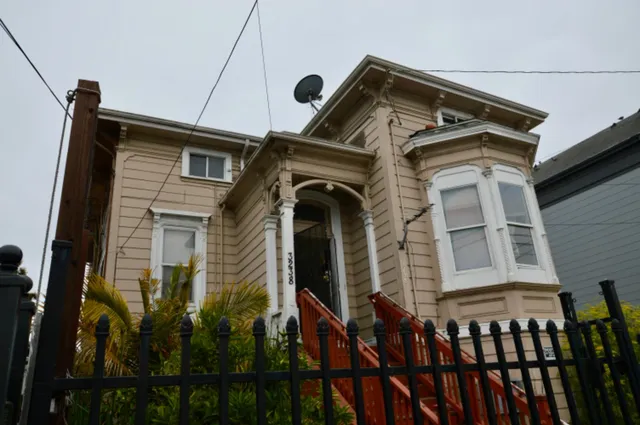 a front view of a house with a window