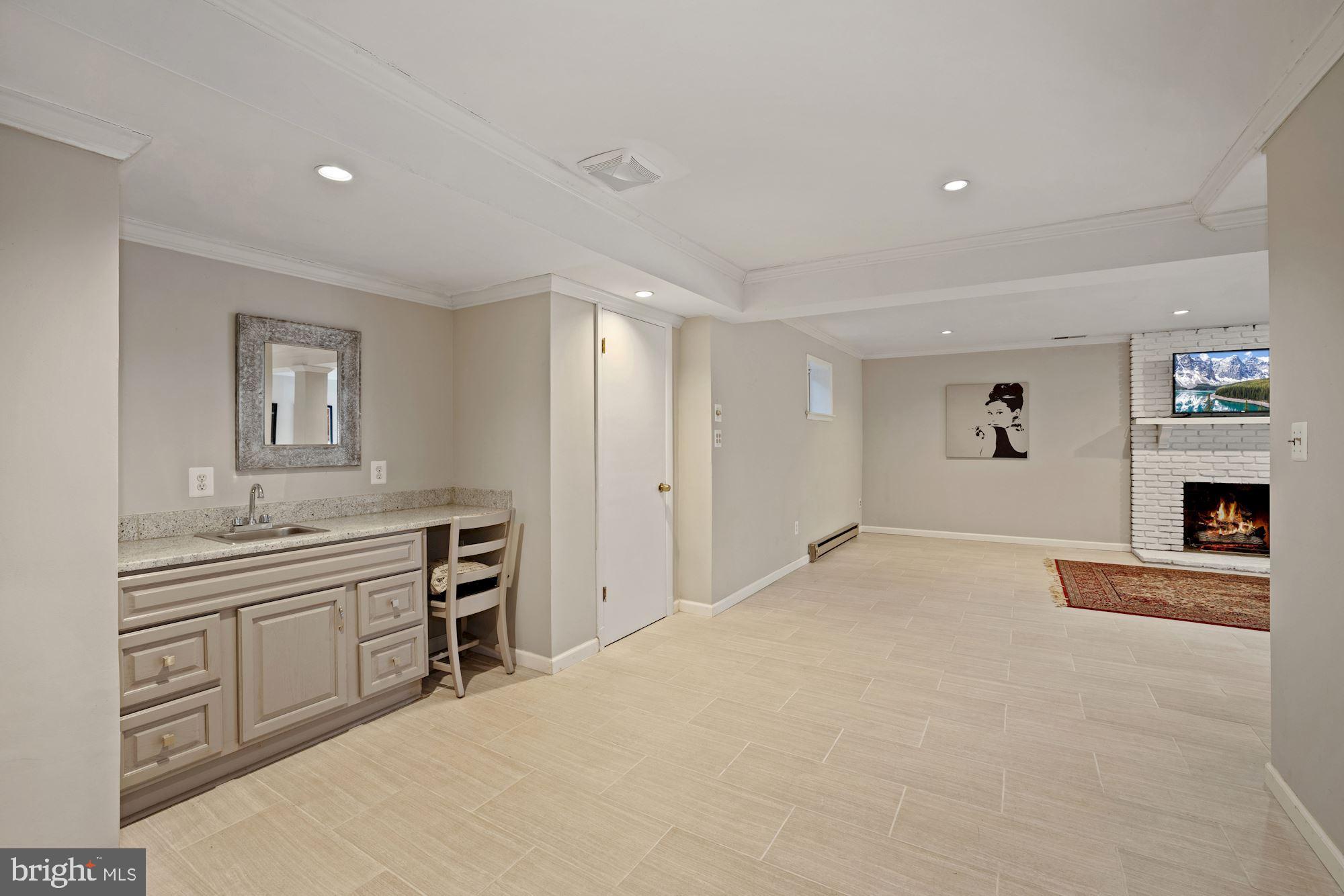 8500 Brook Road McLean, VA 22102 - Photo 38 of 44 Walkout Lower Level Recreation Room