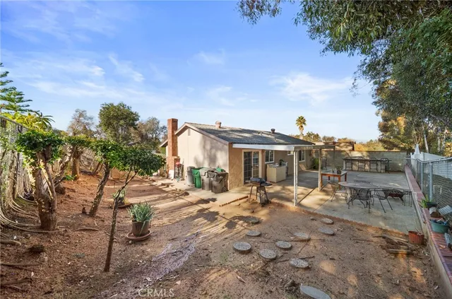 a view of a house with a patio