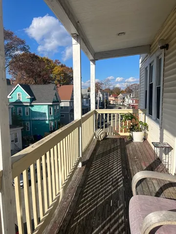 a view of balcony with couch