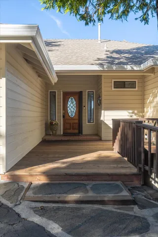 a view of front door of house