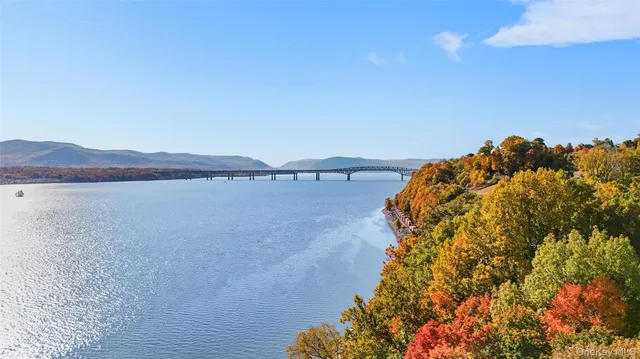 a view of lake and mountain