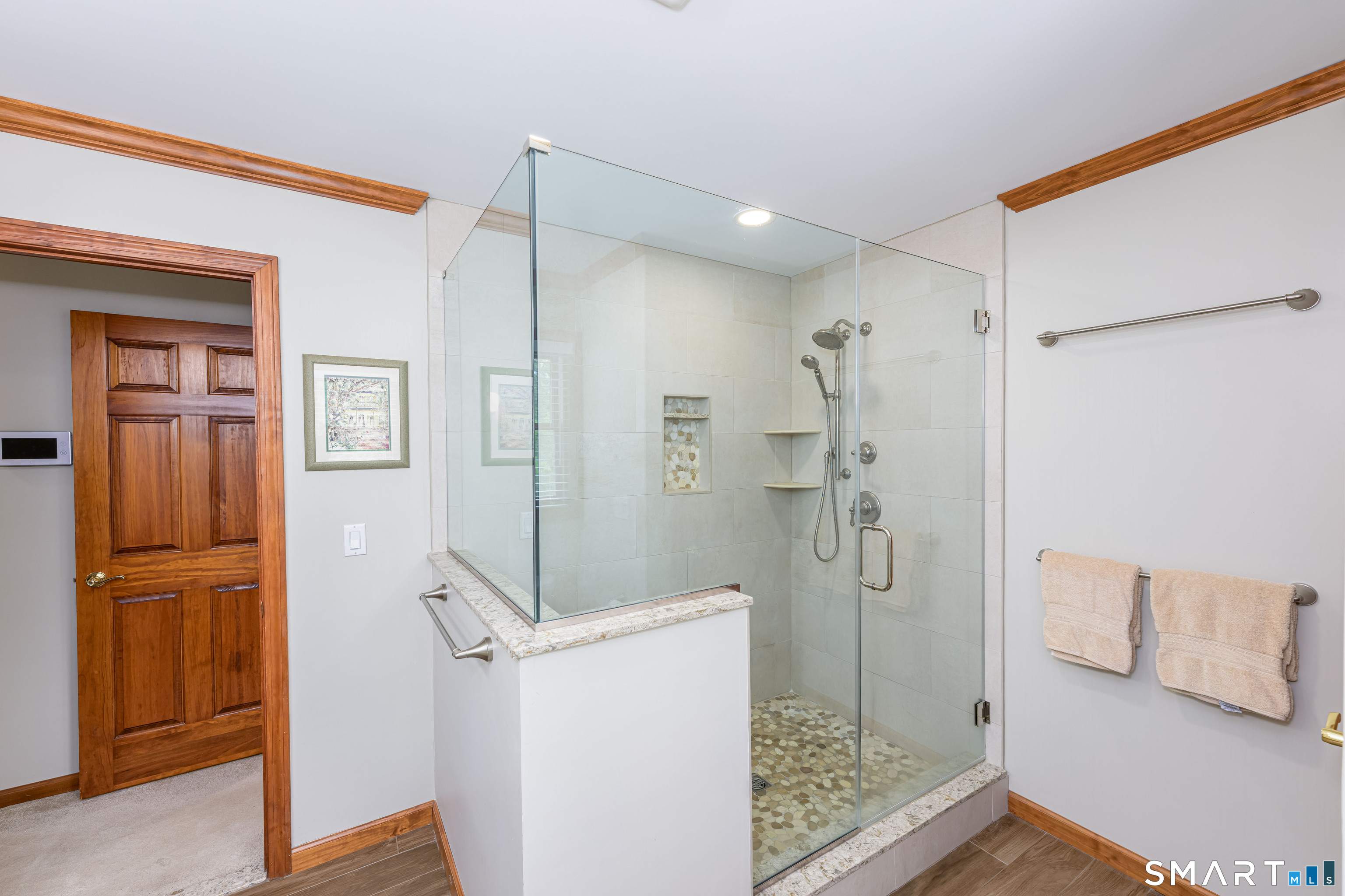 4 Crystal Lane Wallingford, CT 06492 - Photo 21 of 40 a bathroom with a shower and a sink