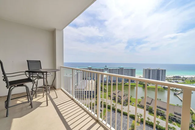 an aerial view of a city with lake view