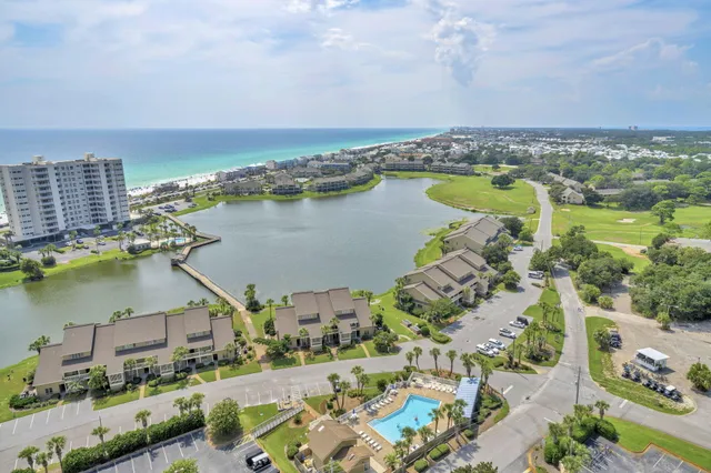 an aerial view of residential building with outdoor space