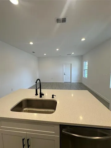 a sink sitting area in a kitchen