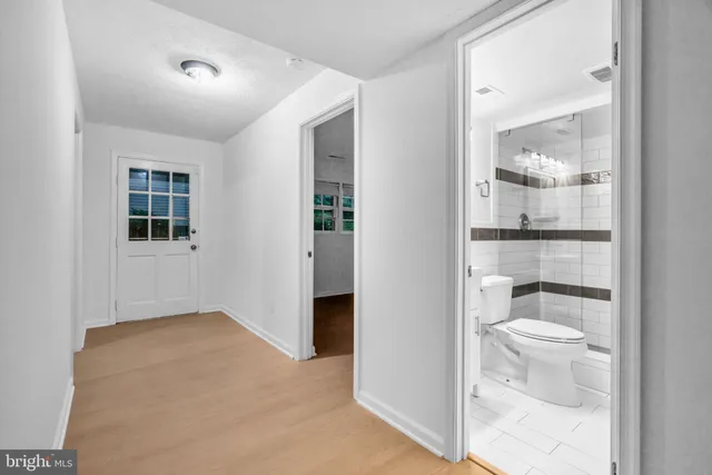 a bathroom with a toilet